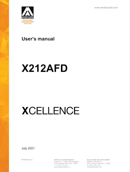 Руководство по эксплуатации X212AFD (англ.)